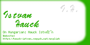 istvan hauck business card